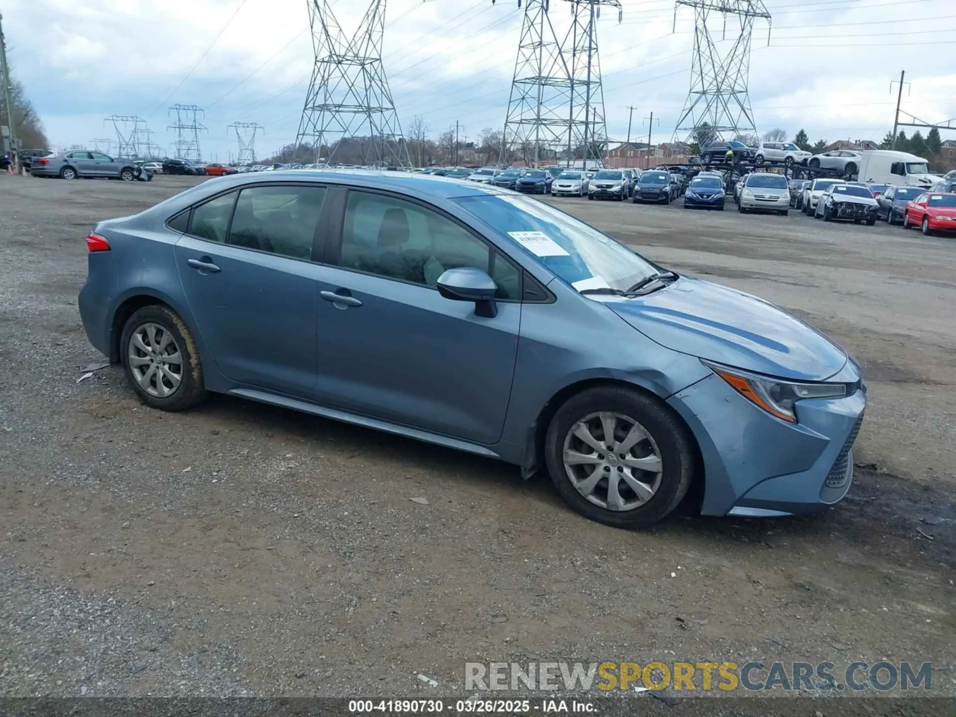 1 Photograph of a damaged car JTDEPRAE3L1007619 TOYOTA COROLLA 2020