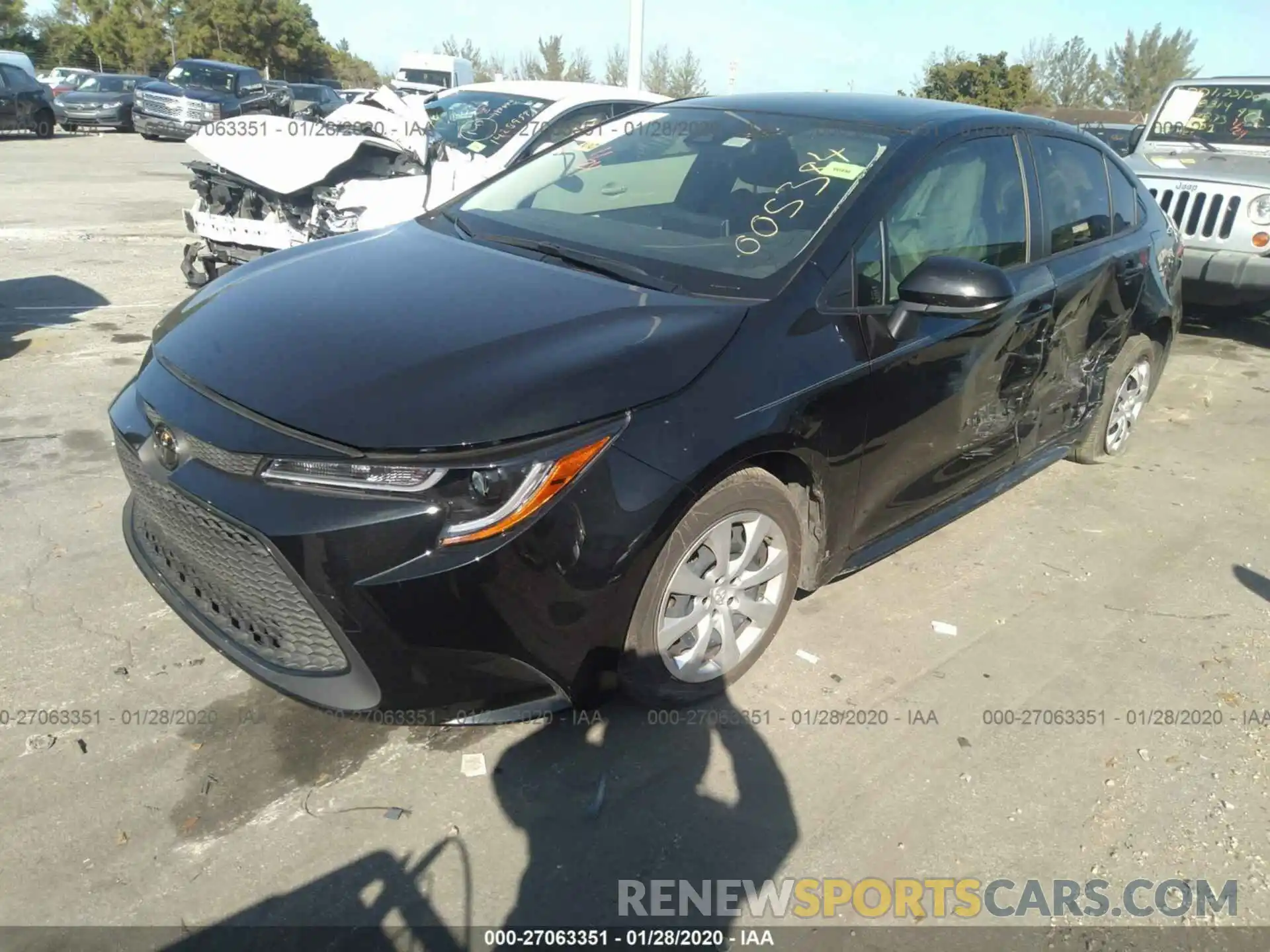 2 Photograph of a damaged car JTDEPRAE3LJ005384 TOYOTA COROLLA 2020