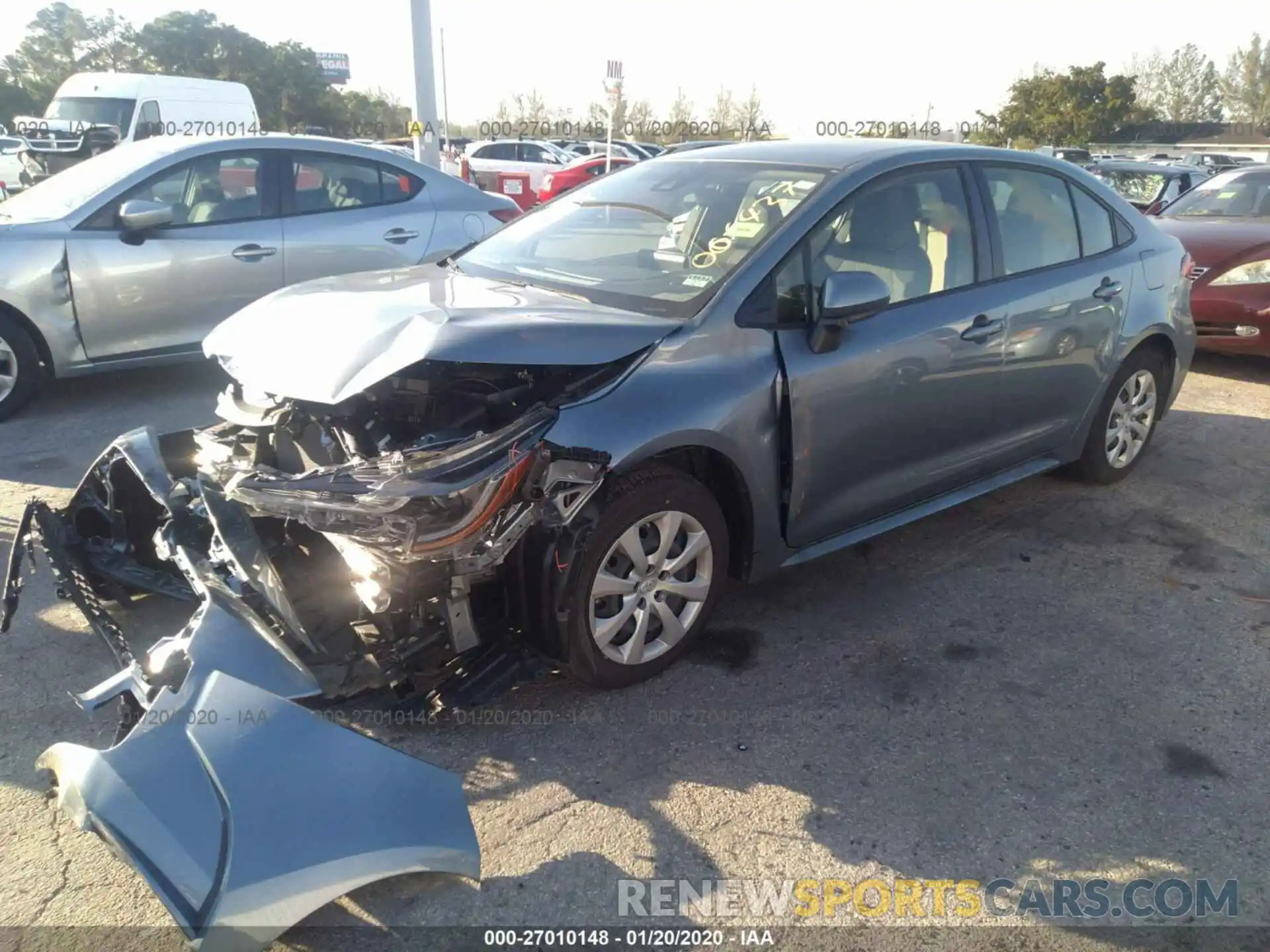 2 Photograph of a damaged car JTDEPRAE3LJ006437 TOYOTA COROLLA 2020