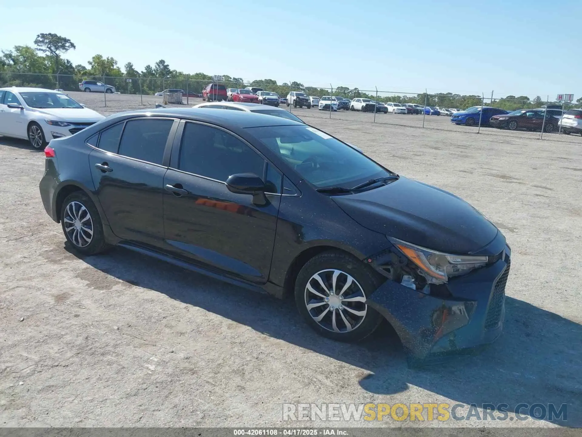 1 Photograph of a damaged car JTDEPRAE3LJ010391 TOYOTA COROLLA 2020