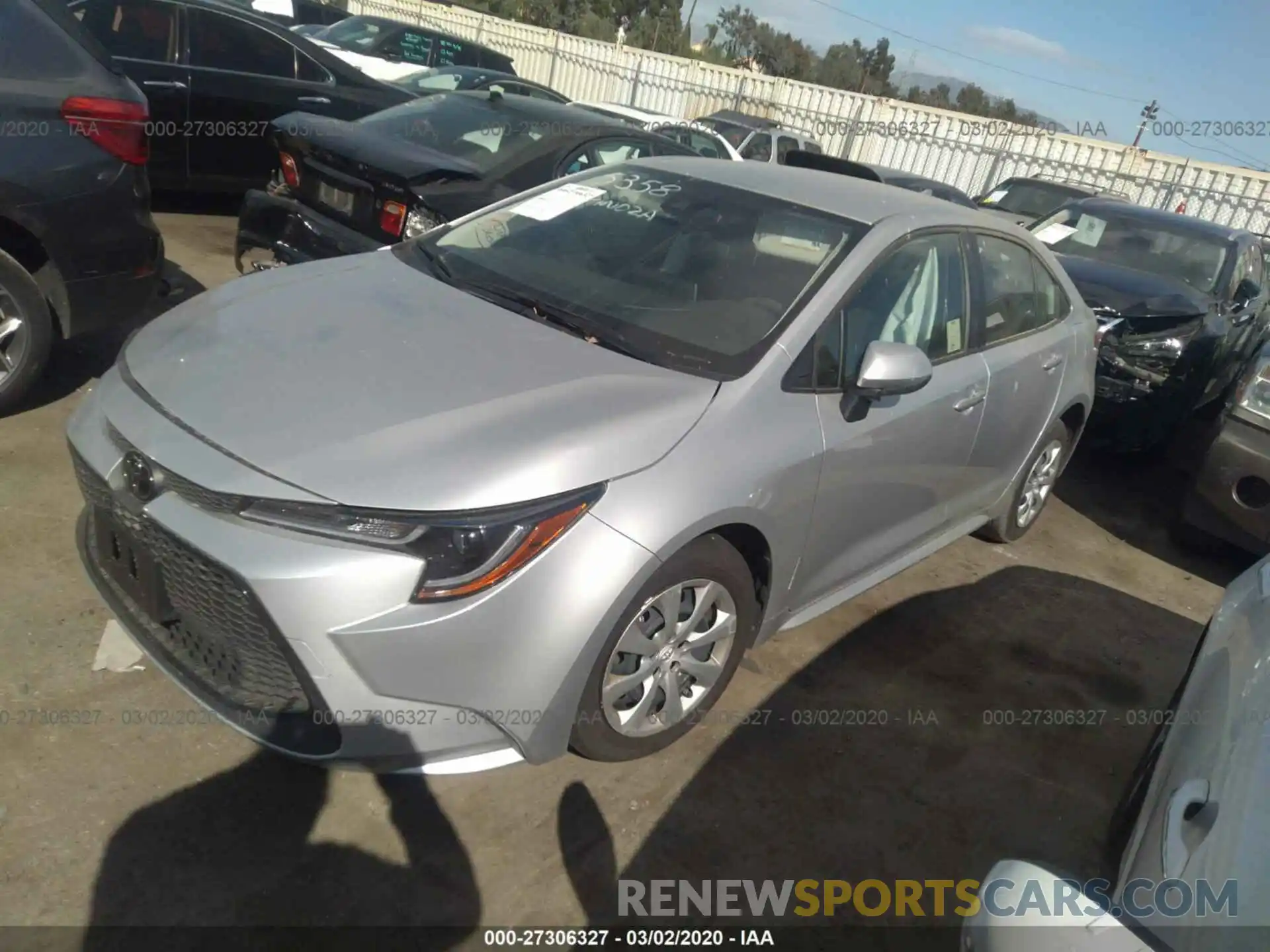 2 Photograph of a damaged car JTDEPRAE3LJ011282 TOYOTA COROLLA 2020