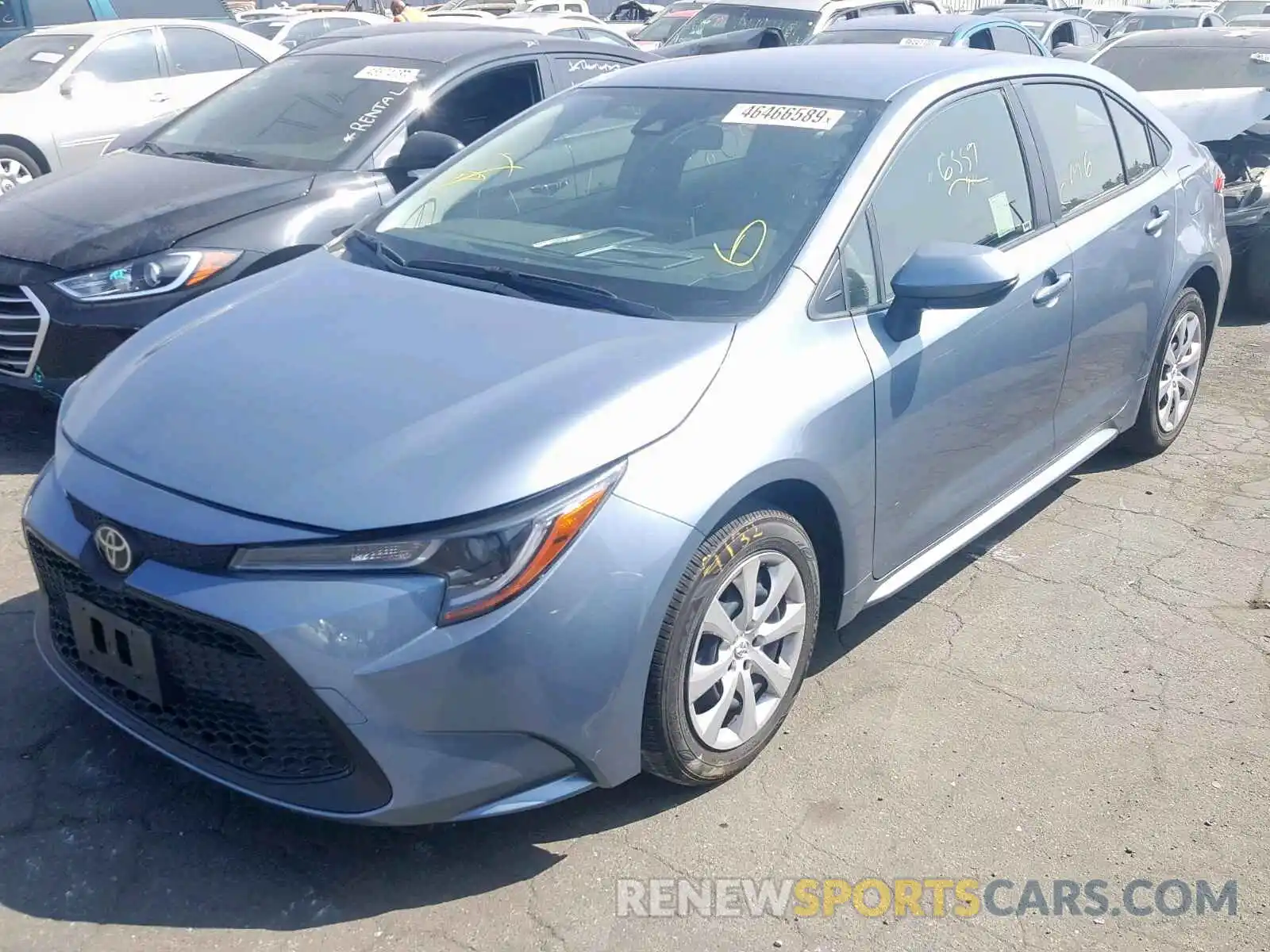 2 Photograph of a damaged car JTDEPRAE3LJ015283 TOYOTA COROLLA 2020