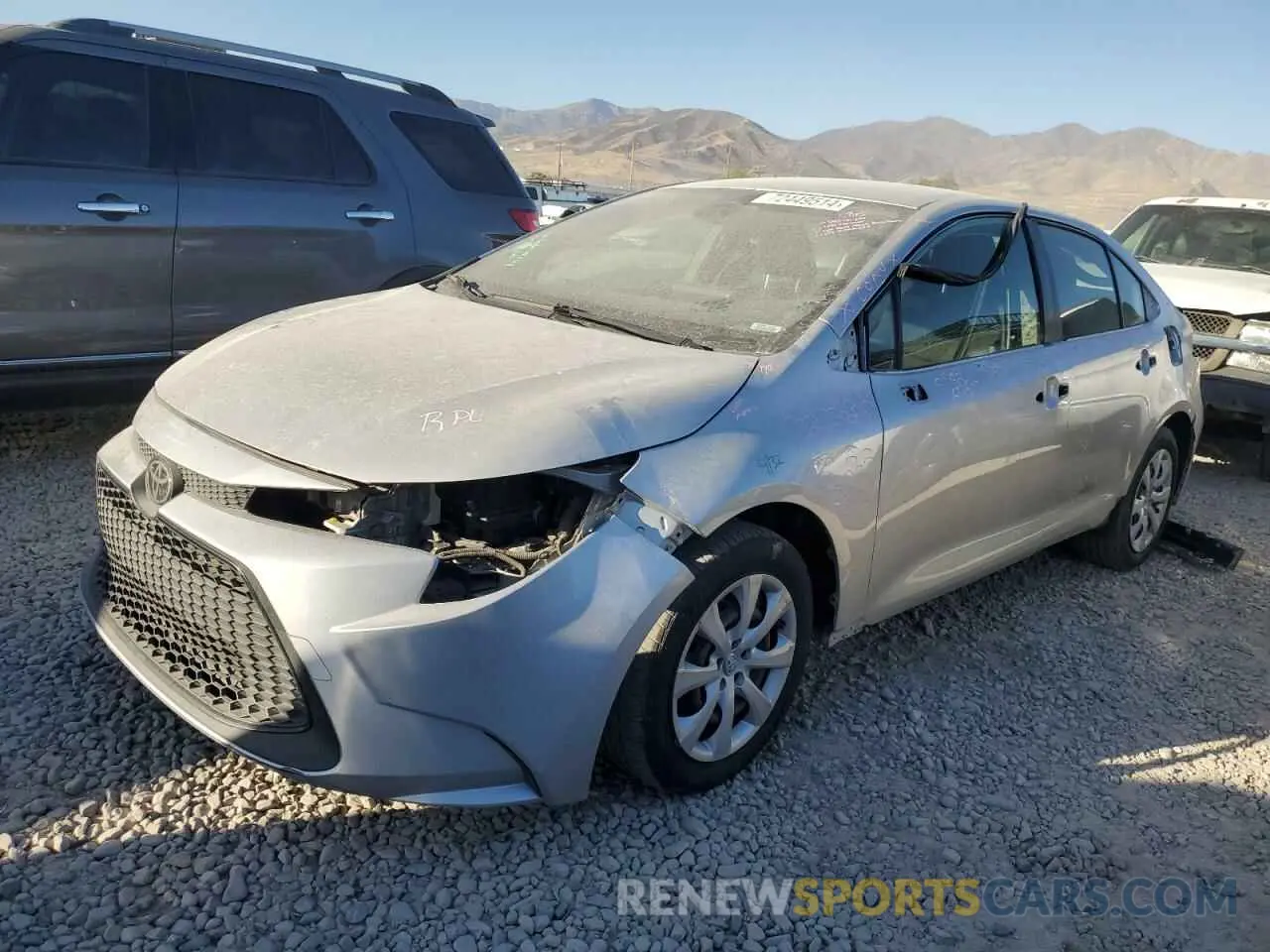 1 Photograph of a damaged car JTDEPRAE3LJ023089 TOYOTA COROLLA 2020