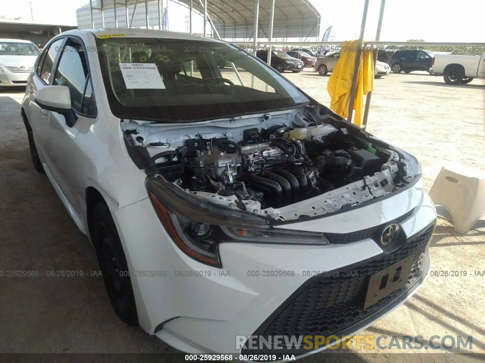 1 Photograph of a damaged car JTDEPRAE3LJ025442 TOYOTA COROLLA 2020