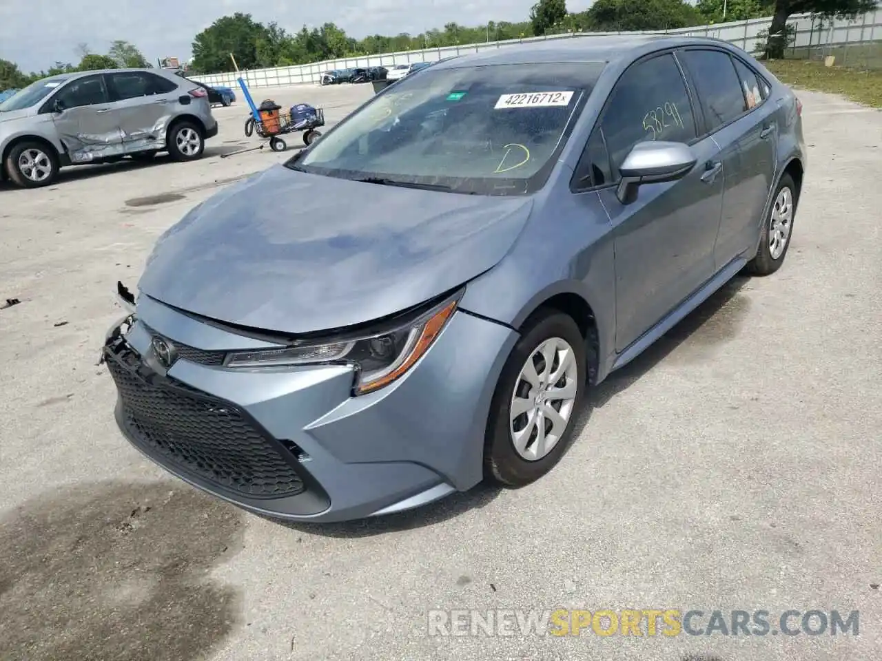 2 Photograph of a damaged car JTDEPRAE3LJ026042 TOYOTA COROLLA 2020