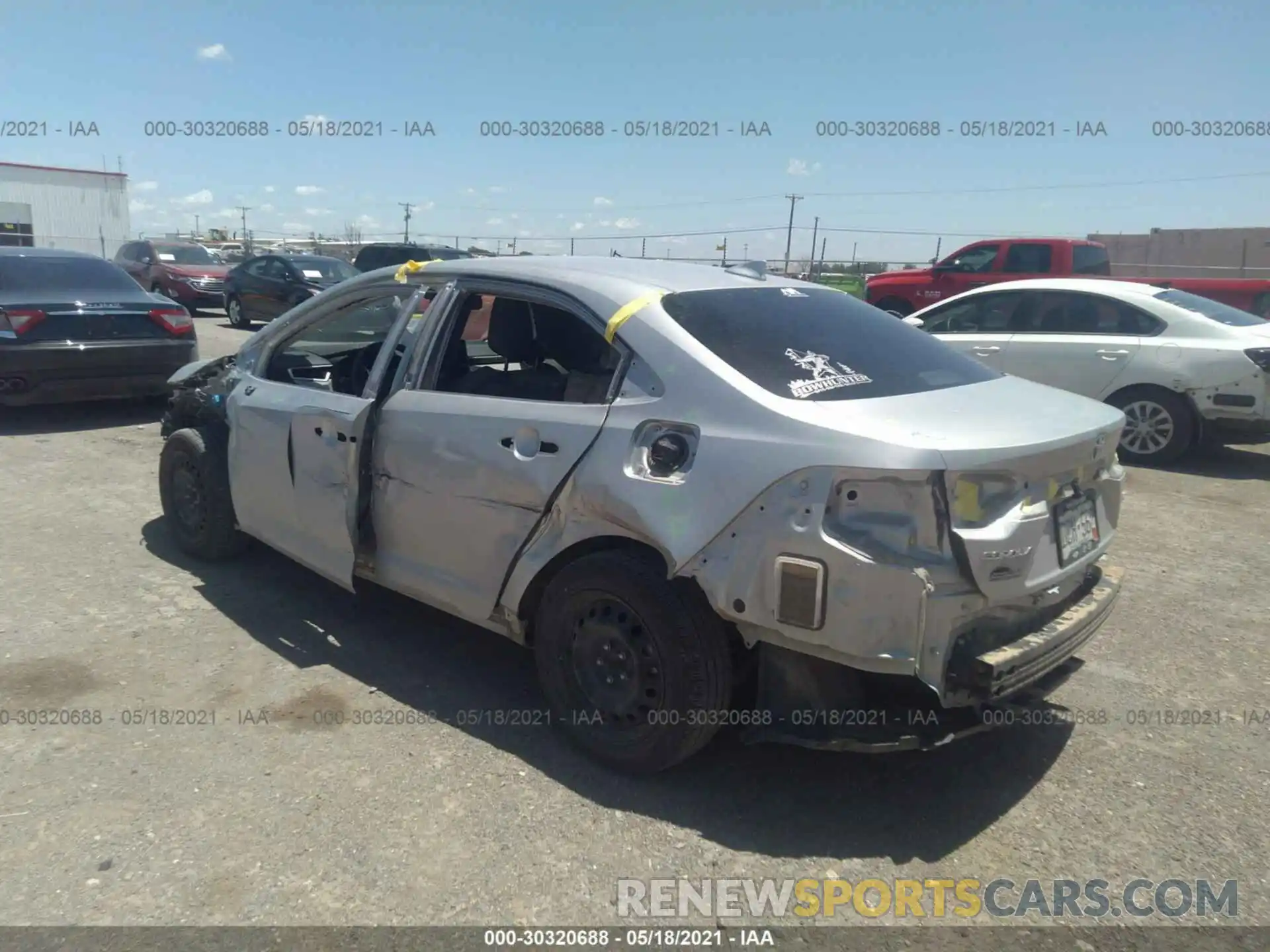 3 Photograph of a damaged car JTDEPRAE3LJ028695 TOYOTA COROLLA 2020