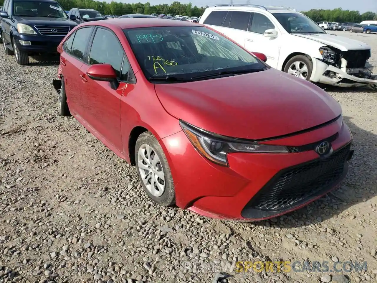 1 Photograph of a damaged car JTDEPRAE3LJ029006 TOYOTA COROLLA 2020