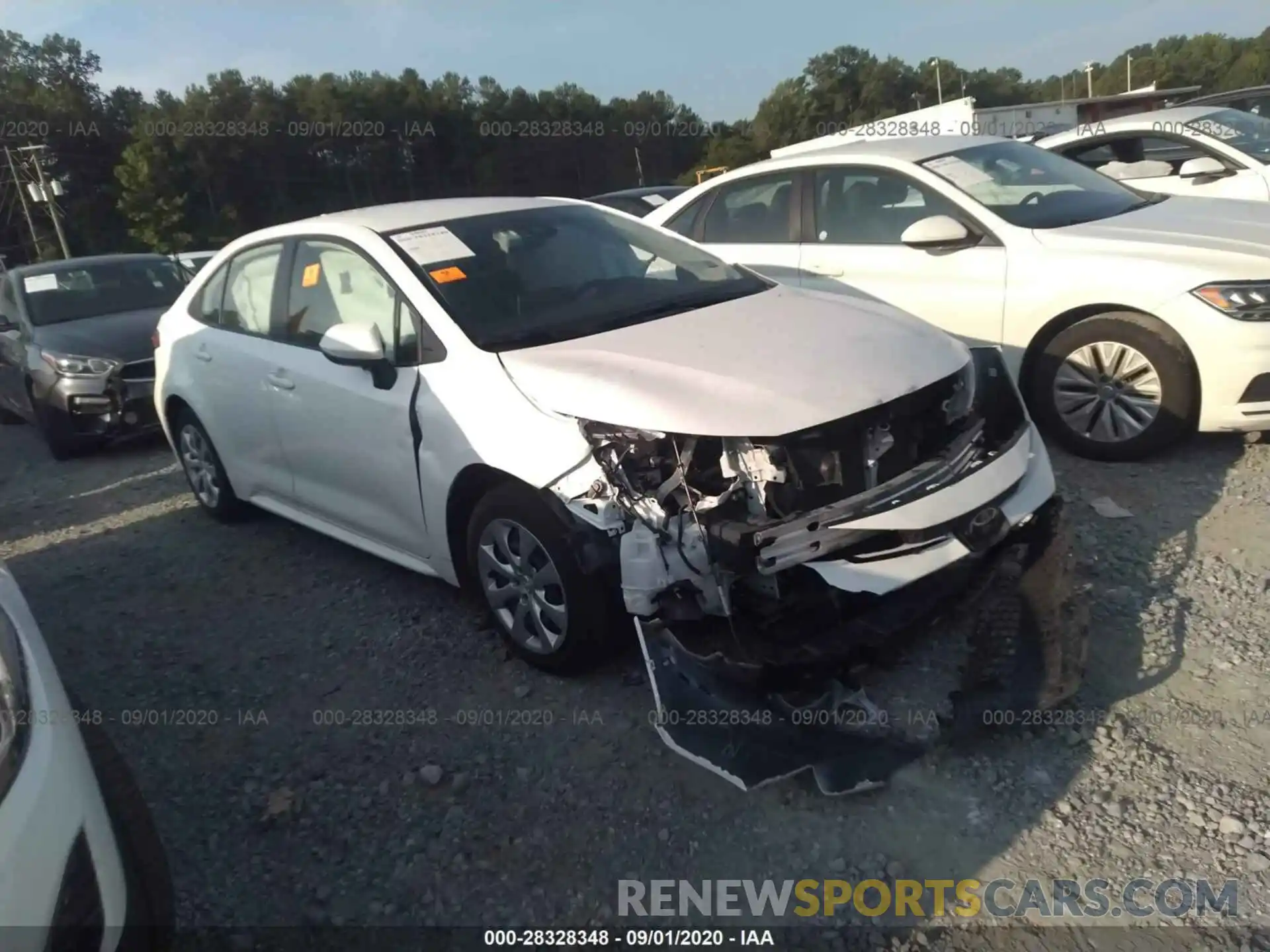 1 Photograph of a damaged car JTDEPRAE3LJ037395 TOYOTA COROLLA 2020