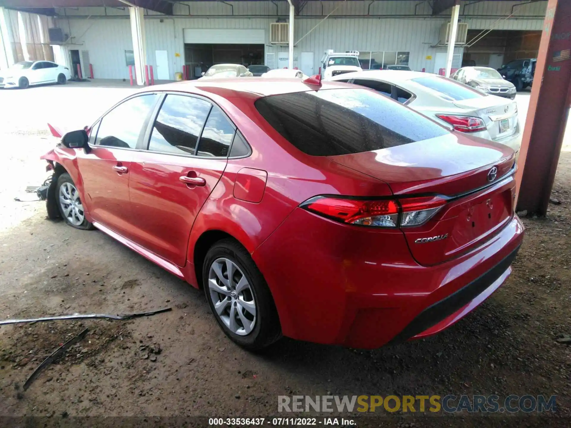 3 Photograph of a damaged car JTDEPRAE3LJ039938 TOYOTA COROLLA 2020