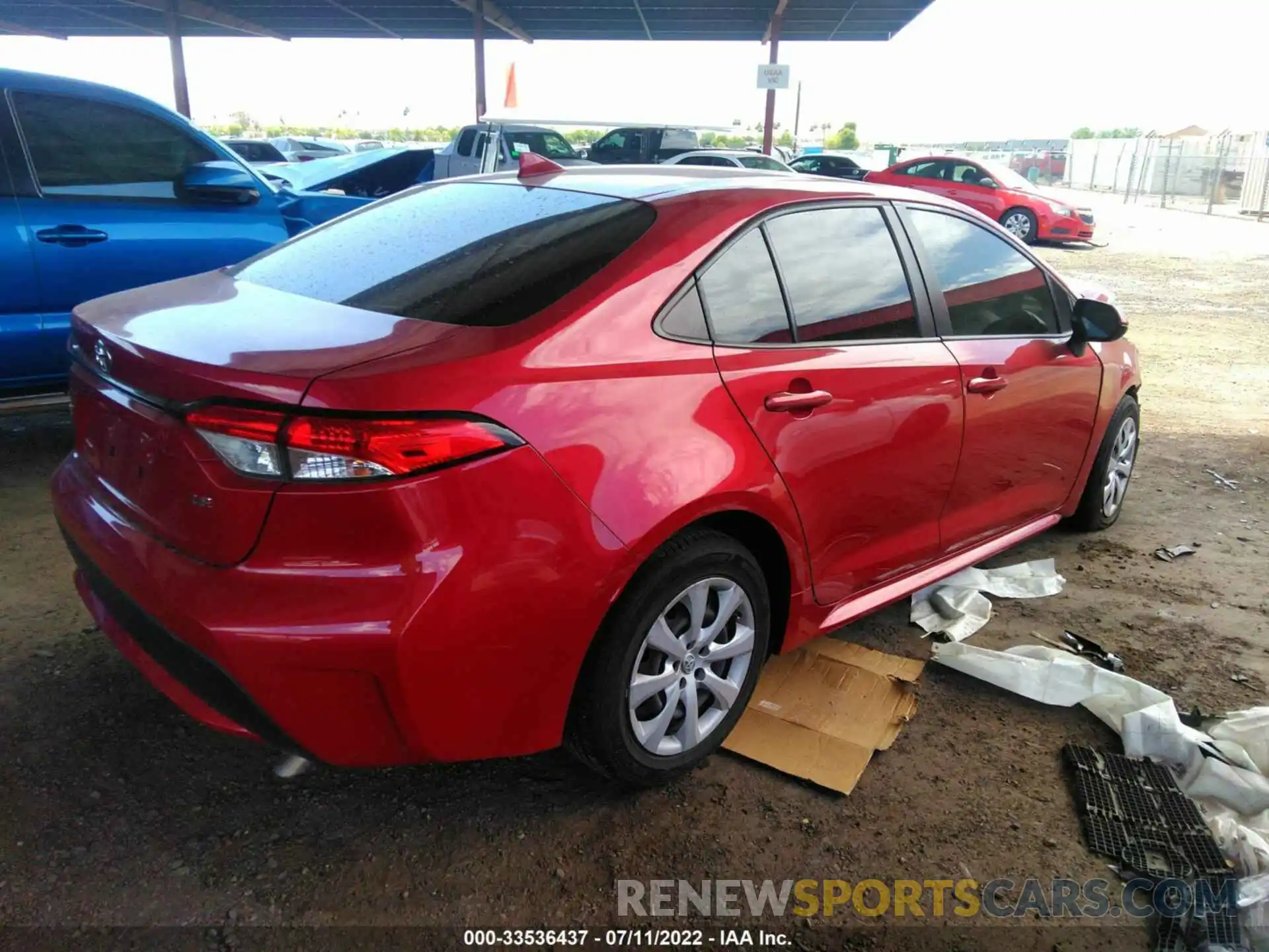 4 Photograph of a damaged car JTDEPRAE3LJ039938 TOYOTA COROLLA 2020