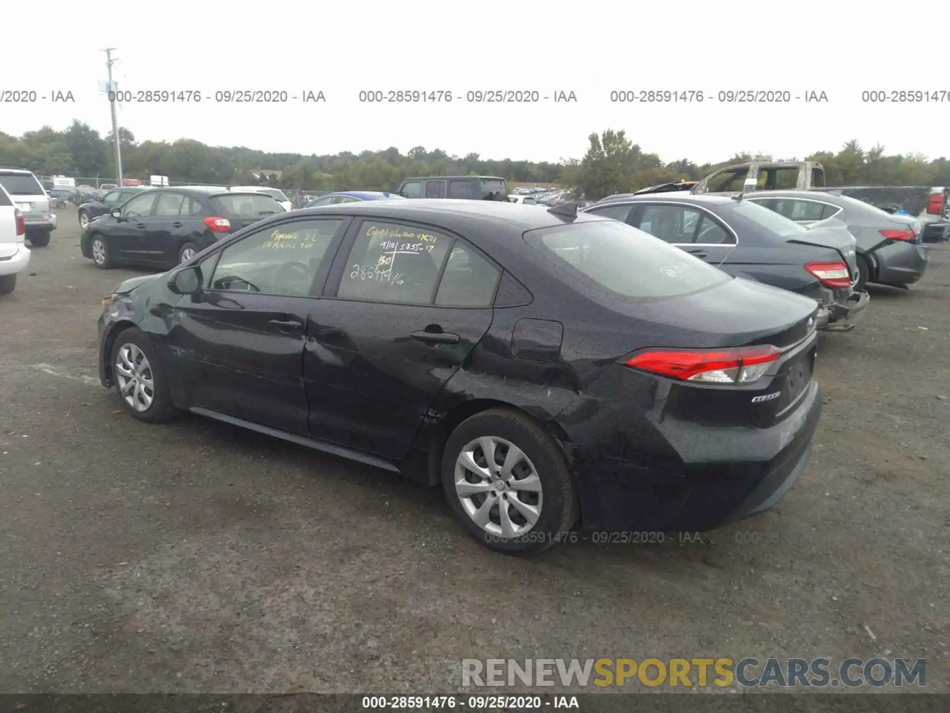 3 Photograph of a damaged car JTDEPRAE3LJ043374 TOYOTA COROLLA 2020