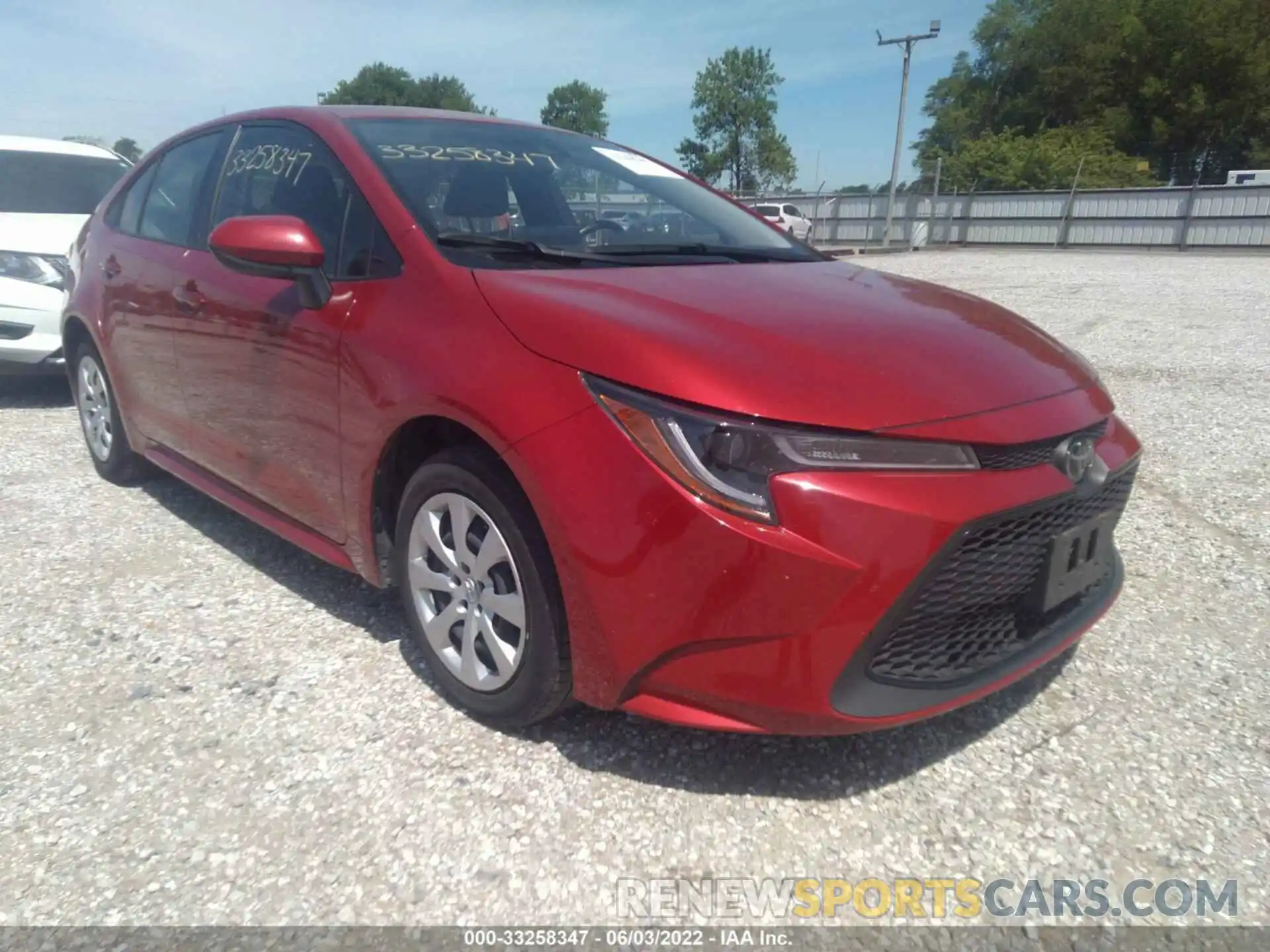 1 Photograph of a damaged car JTDEPRAE3LJ048798 TOYOTA COROLLA 2020