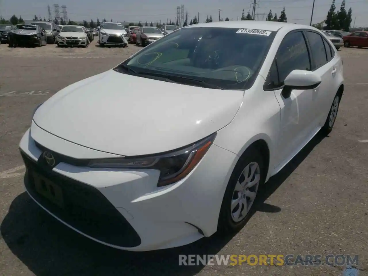 2 Photograph of a damaged car JTDEPRAE3LJ049305 TOYOTA COROLLA 2020