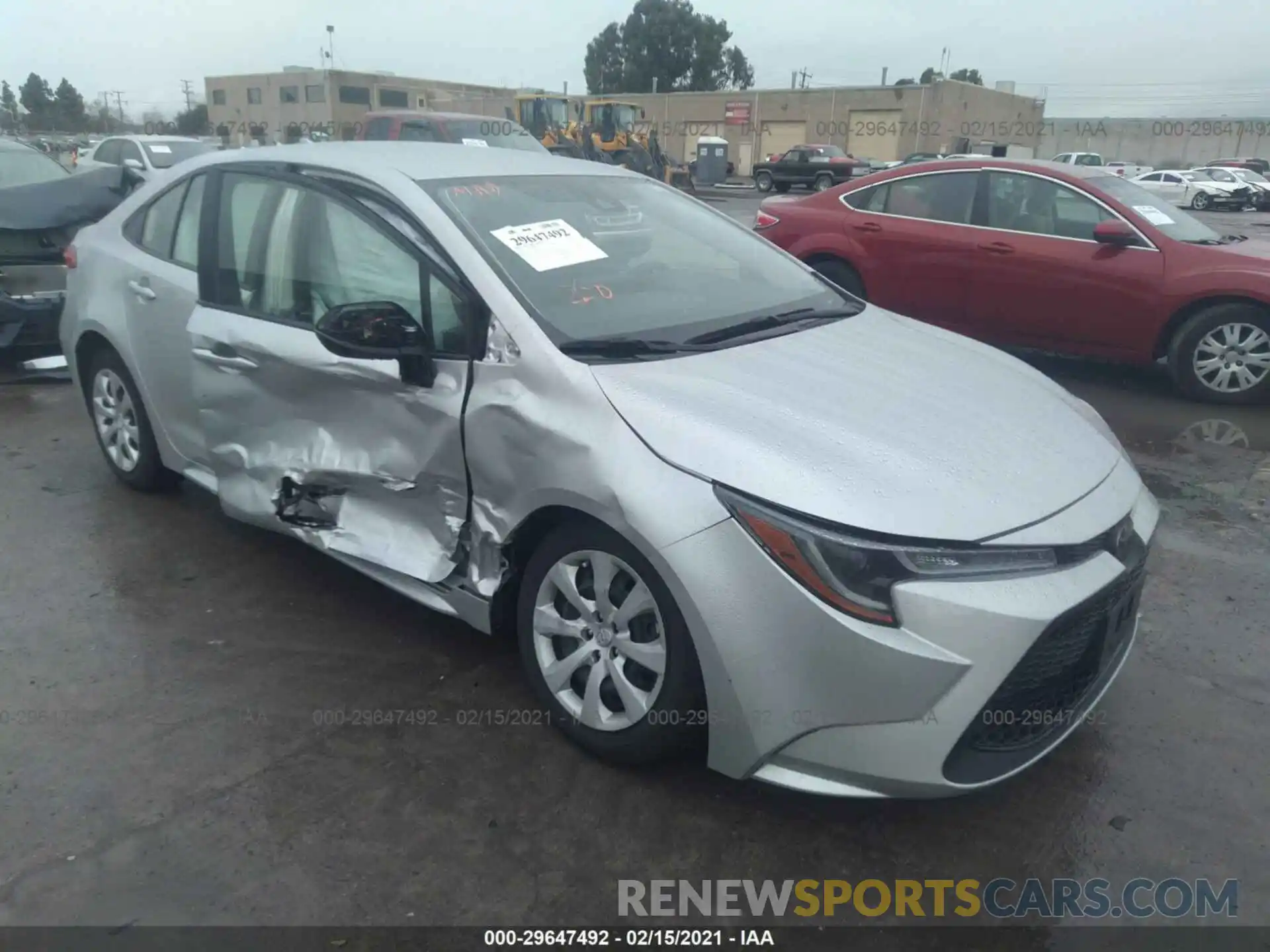 1 Photograph of a damaged car JTDEPRAE3LJ049756 TOYOTA COROLLA 2020