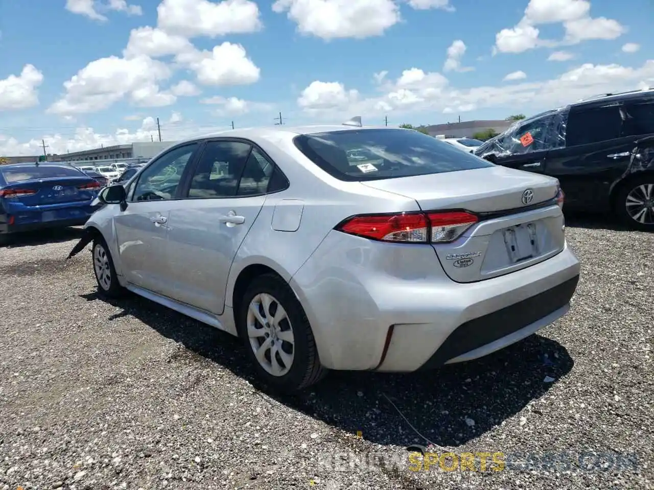 3 Photograph of a damaged car JTDEPRAE3LJ052172 TOYOTA COROLLA 2020