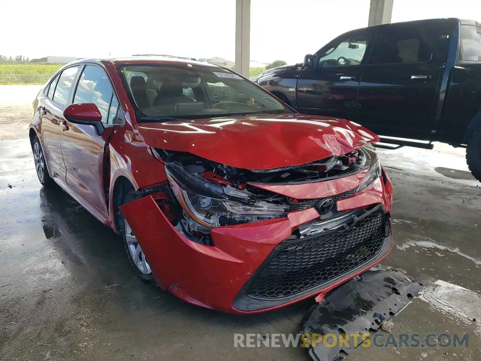 1 Photograph of a damaged car JTDEPRAE3LJ062569 TOYOTA COROLLA 2020