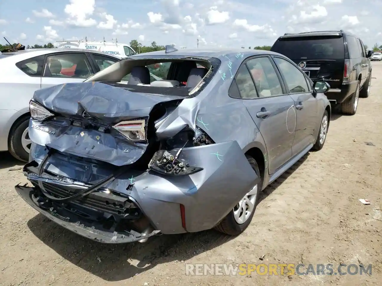 4 Photograph of a damaged car JTDEPRAE3LJ064807 TOYOTA COROLLA 2020