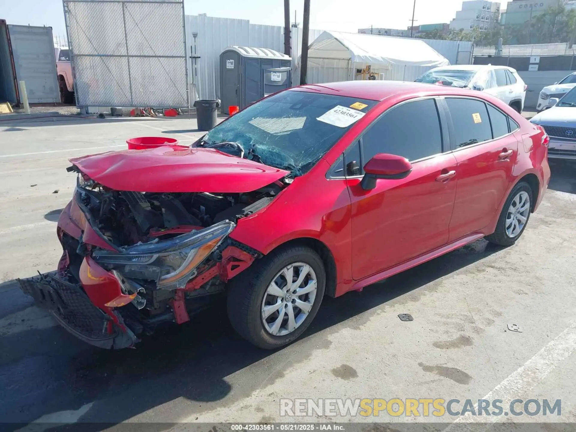 2 Photograph of a damaged car JTDEPRAE3LJ066962 TOYOTA COROLLA 2020
