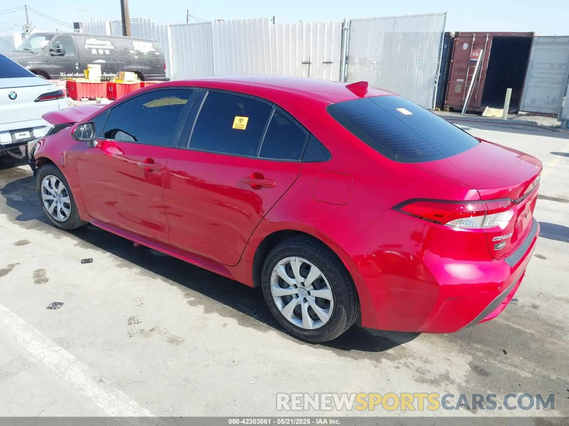 3 Photograph of a damaged car JTDEPRAE3LJ066962 TOYOTA COROLLA 2020
