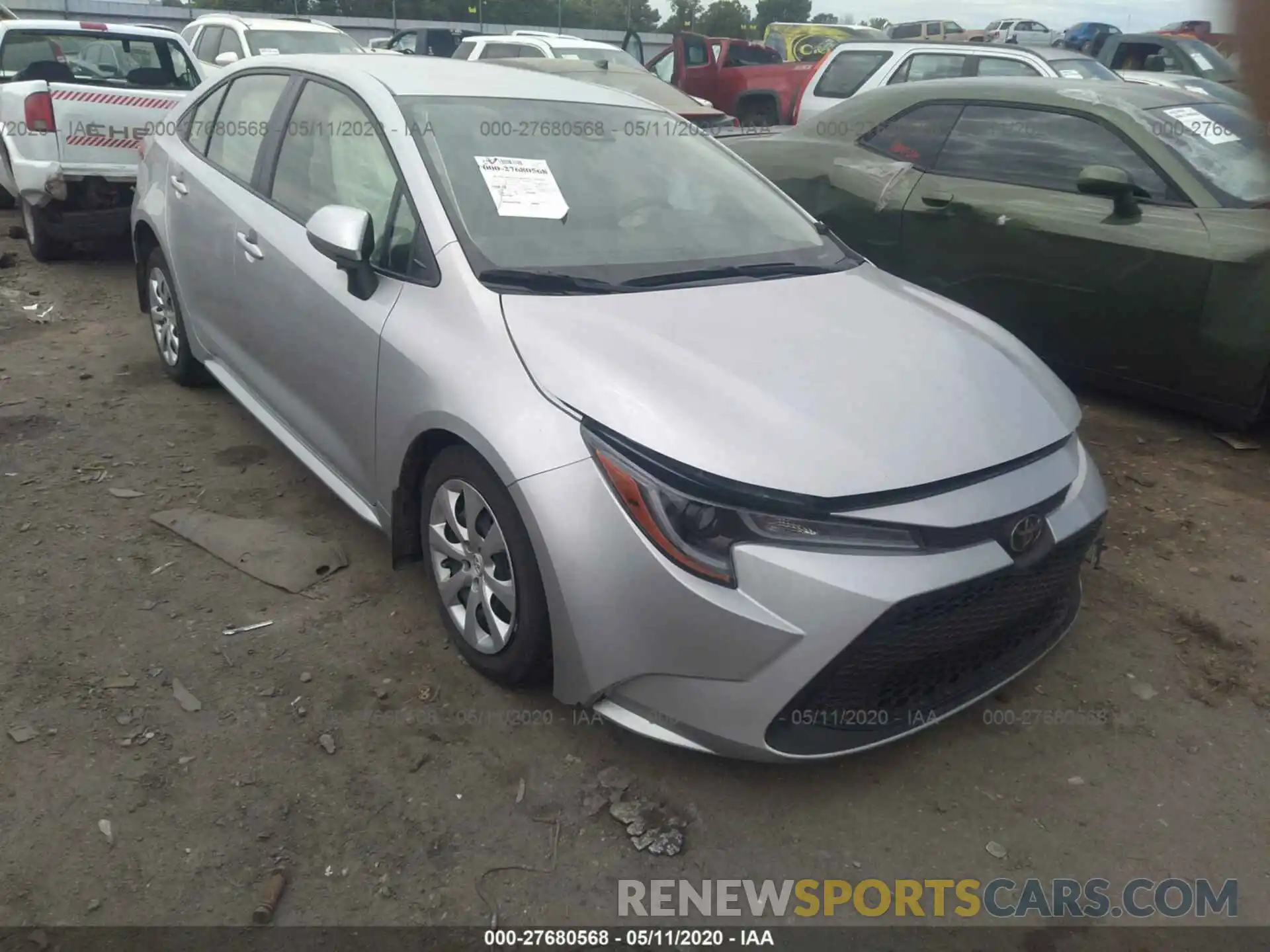 1 Photograph of a damaged car JTDEPRAE3LJ069134 TOYOTA COROLLA 2020