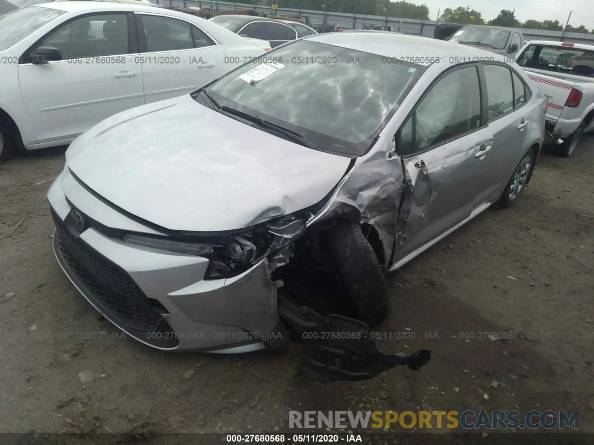 2 Photograph of a damaged car JTDEPRAE3LJ069134 TOYOTA COROLLA 2020