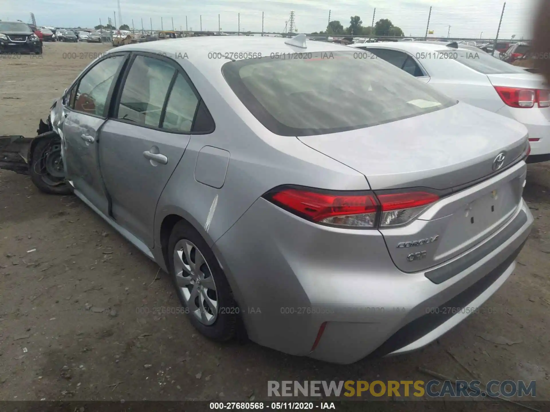 3 Photograph of a damaged car JTDEPRAE3LJ069134 TOYOTA COROLLA 2020