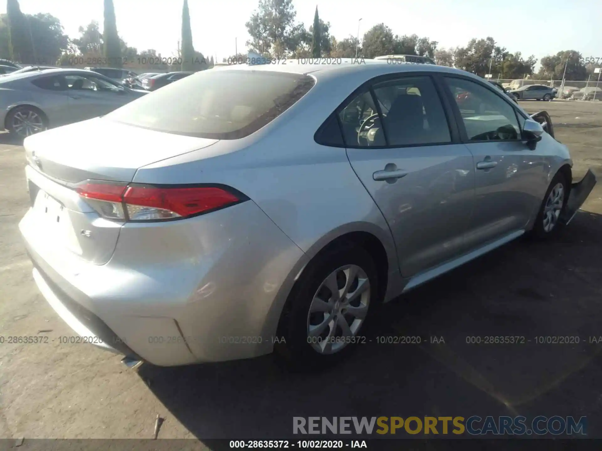 4 Photograph of a damaged car JTDEPRAE3LJ069554 TOYOTA COROLLA 2020