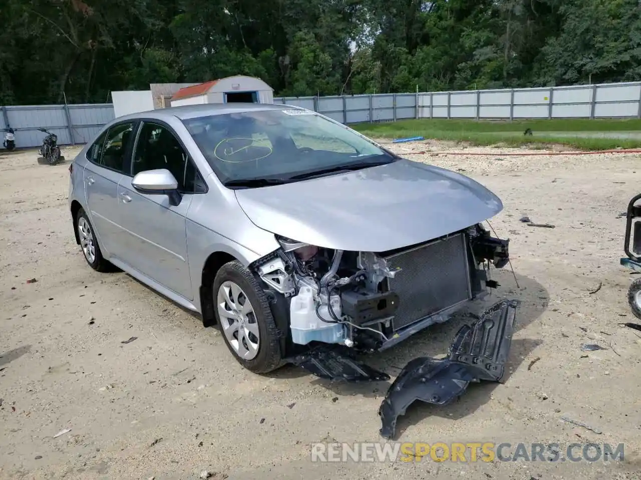 1 Photograph of a damaged car JTDEPRAE3LJ074060 TOYOTA COROLLA 2020