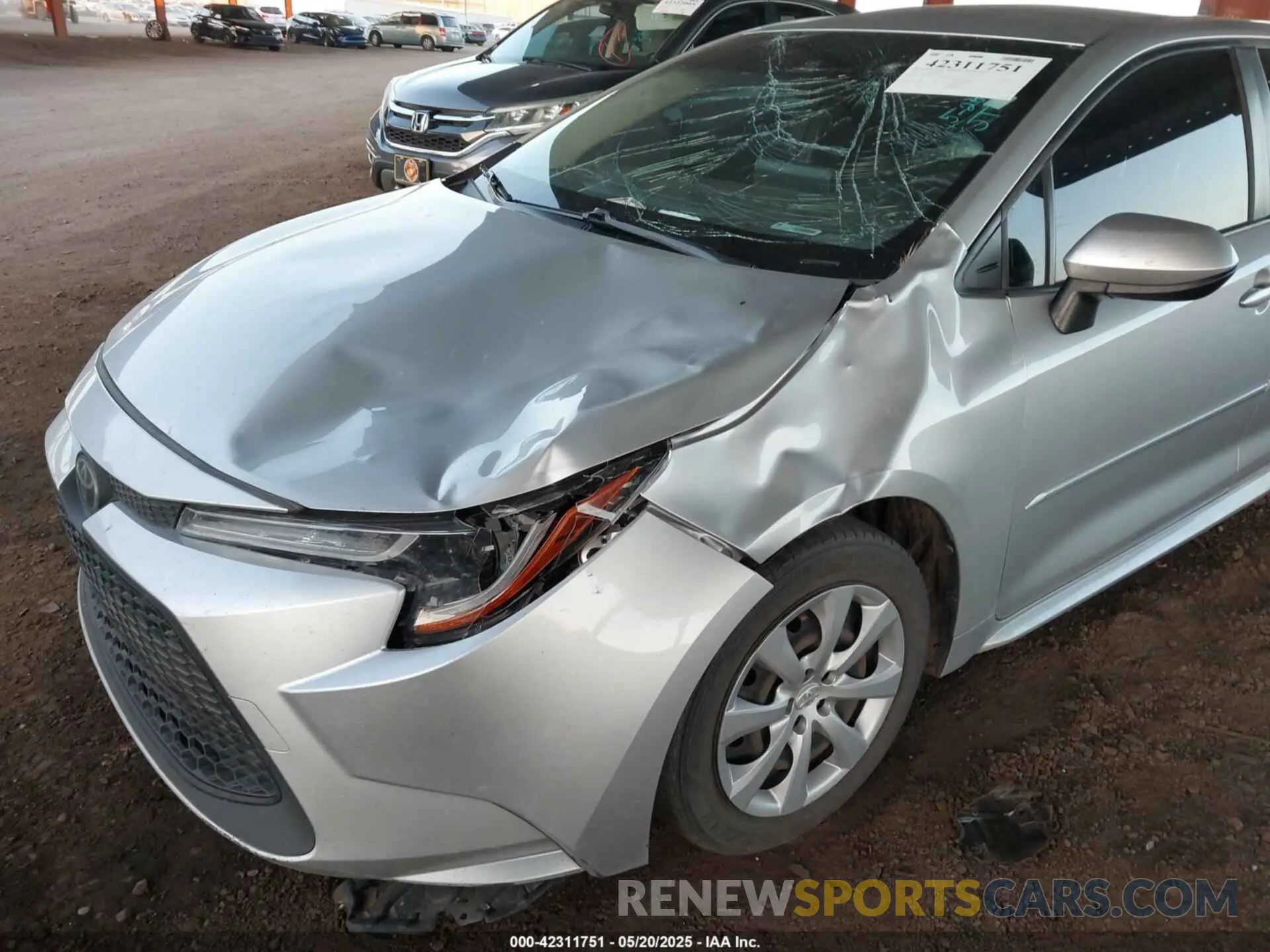 6 Photograph of a damaged car JTDEPRAE3LJ074916 TOYOTA COROLLA 2020