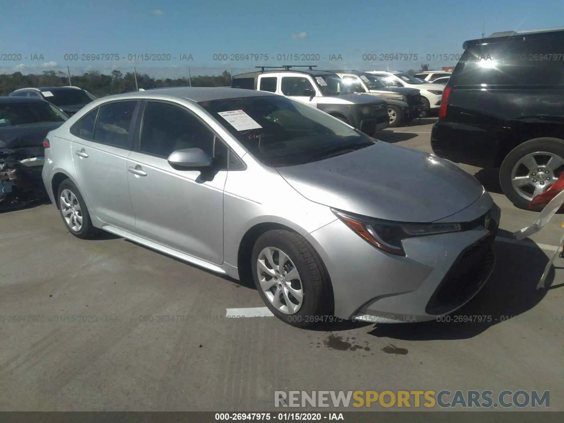 1 Photograph of a damaged car JTDEPRAE3LJ076925 TOYOTA COROLLA 2020