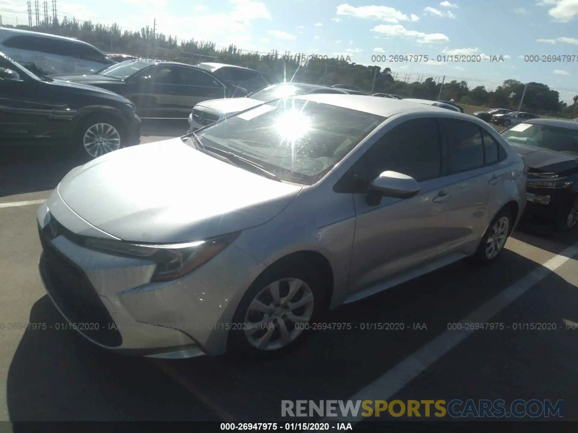 2 Photograph of a damaged car JTDEPRAE3LJ076925 TOYOTA COROLLA 2020