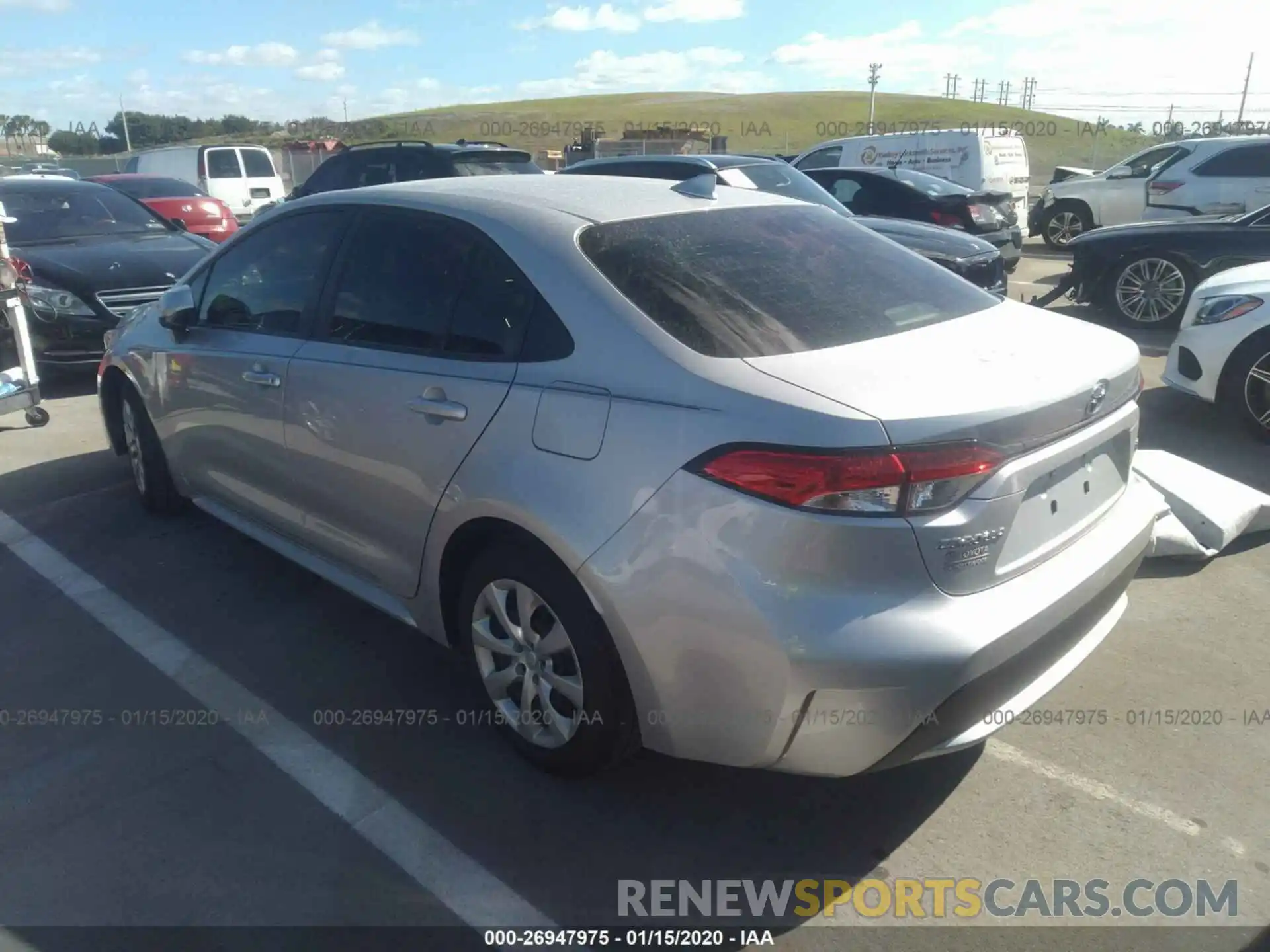 3 Photograph of a damaged car JTDEPRAE3LJ076925 TOYOTA COROLLA 2020