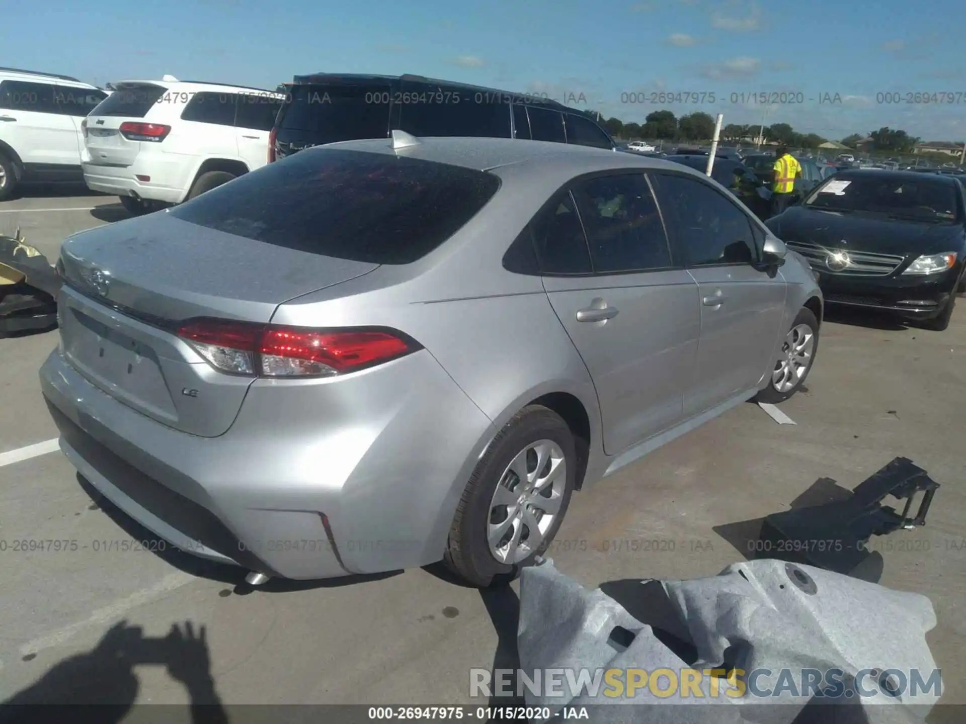 4 Photograph of a damaged car JTDEPRAE3LJ076925 TOYOTA COROLLA 2020