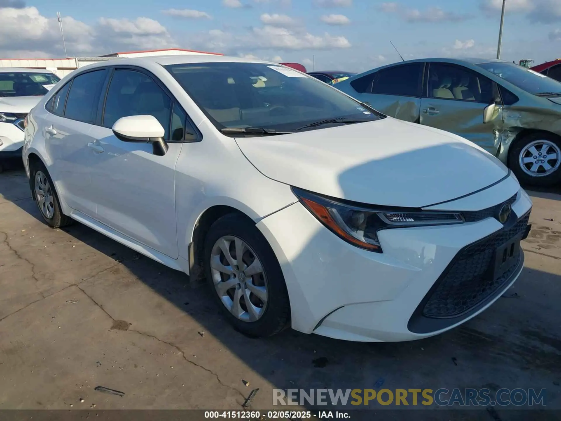 1 Photograph of a damaged car JTDEPRAE3LJ080067 TOYOTA COROLLA 2020