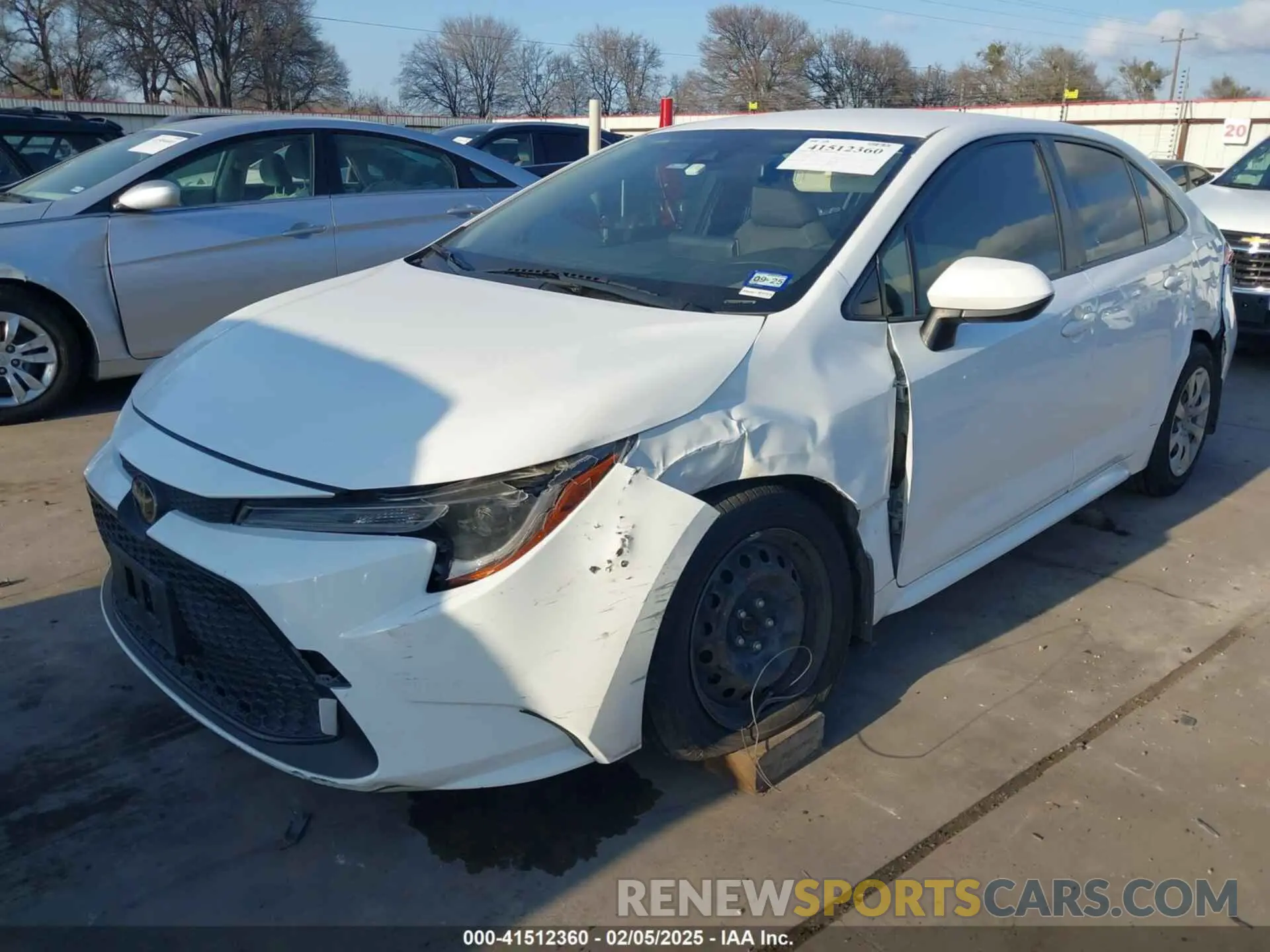 2 Photograph of a damaged car JTDEPRAE3LJ080067 TOYOTA COROLLA 2020