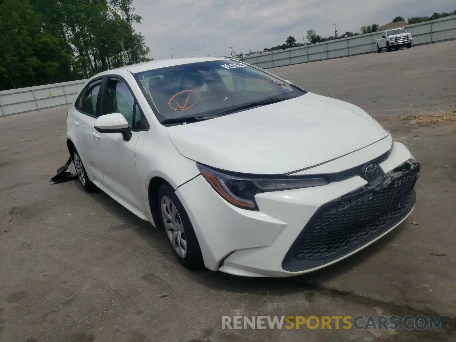 1 Photograph of a damaged car JTDEPRAE3LJ087097 TOYOTA COROLLA 2020