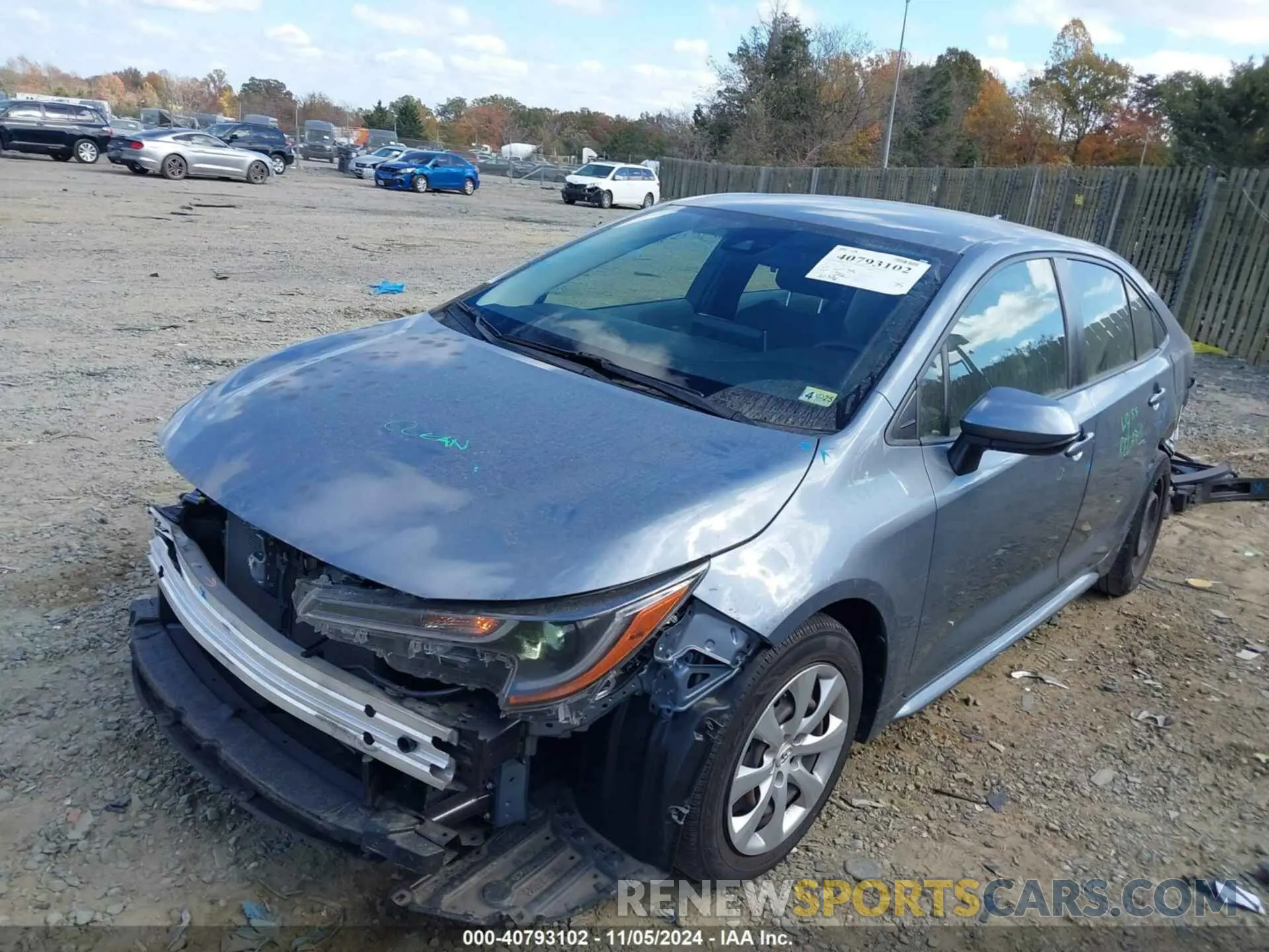 2 Photograph of a damaged car JTDEPRAE3LJ094096 TOYOTA COROLLA 2020