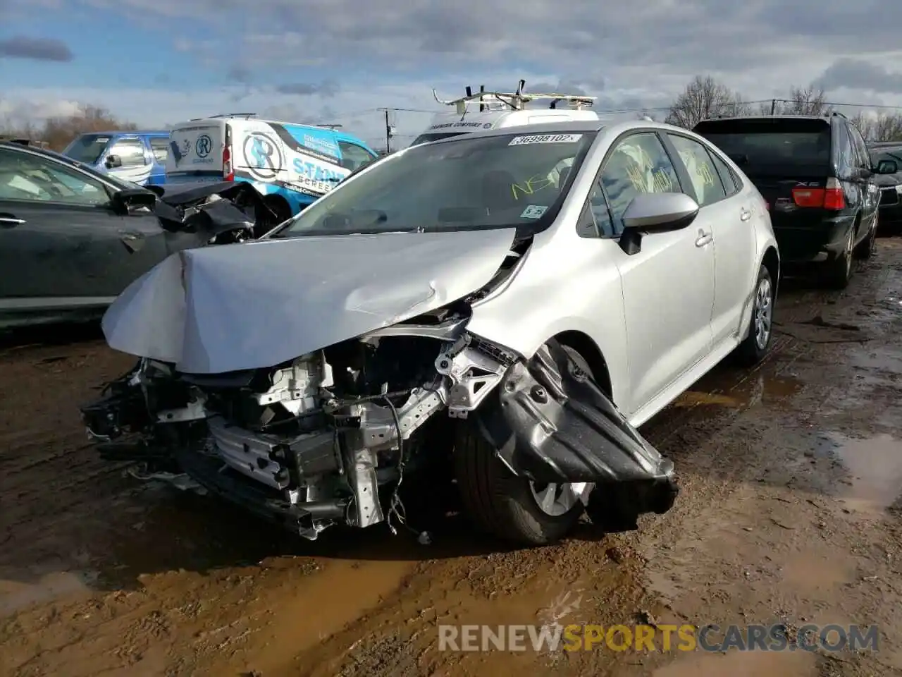 2 Photograph of a damaged car JTDEPRAE3LJ102469 TOYOTA COROLLA 2020