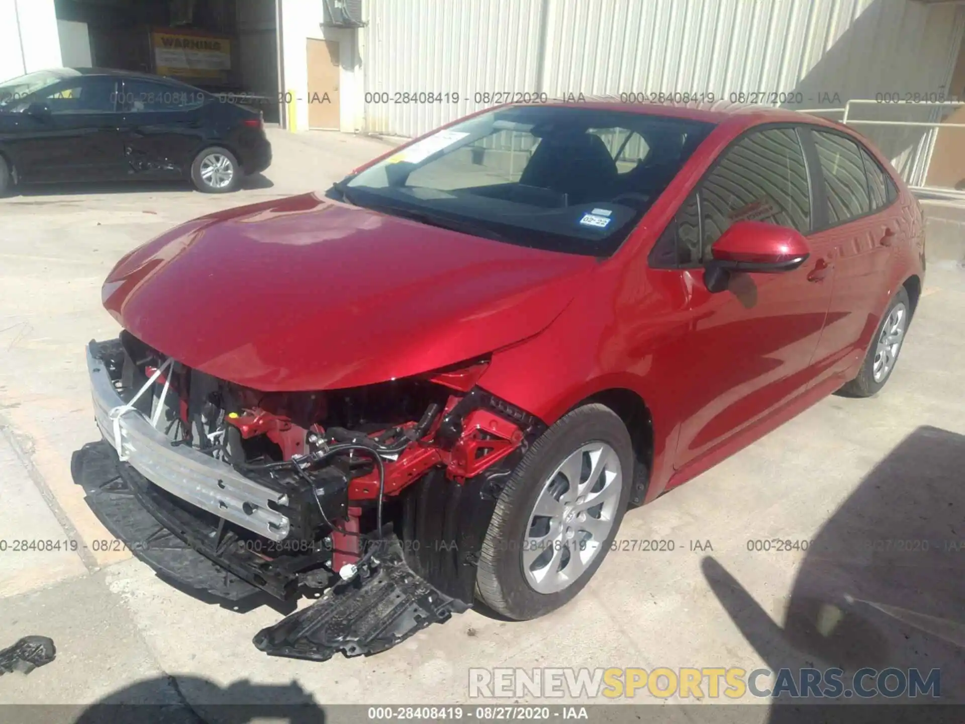 2 Photograph of a damaged car JTDEPRAE3LJ102584 TOYOTA COROLLA 2020