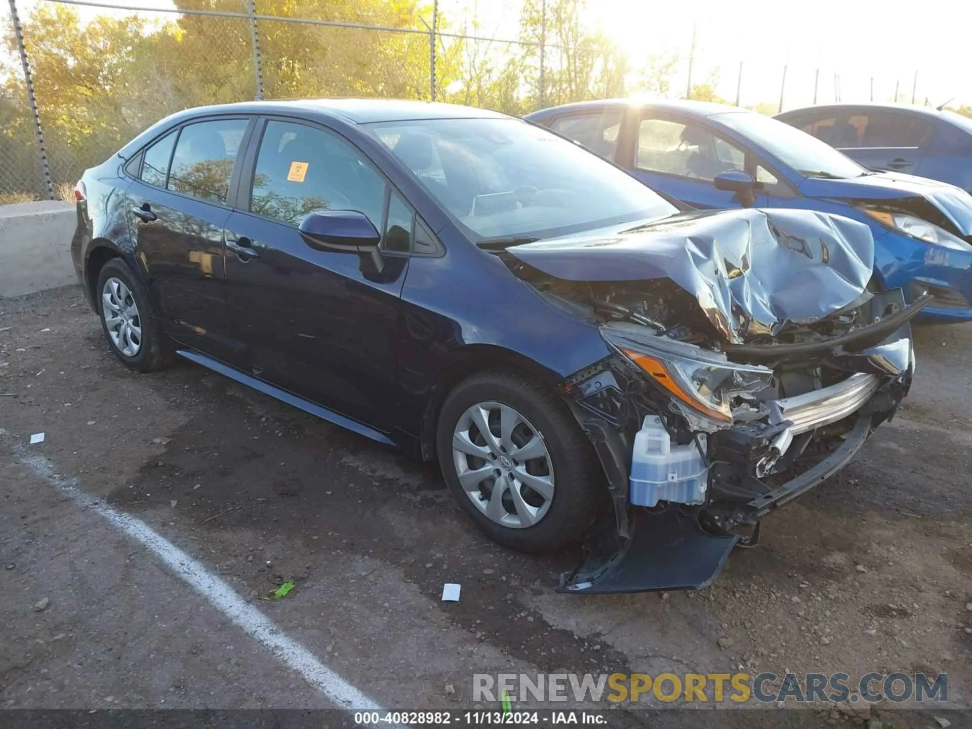 1 Photograph of a damaged car JTDEPRAE3LJ102939 TOYOTA COROLLA 2020