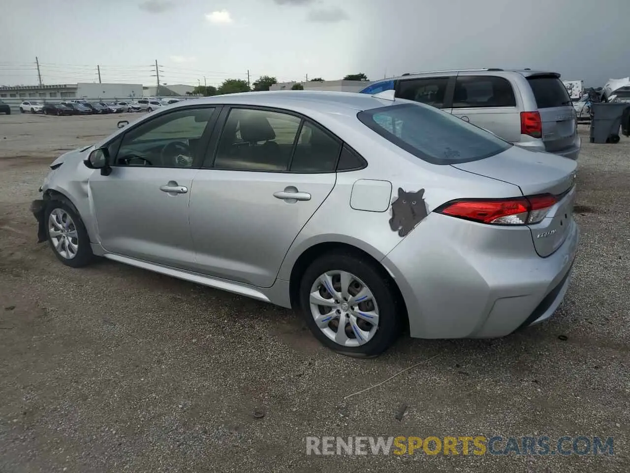 2 Photograph of a damaged car JTDEPRAE3LJ105484 TOYOTA COROLLA 2020