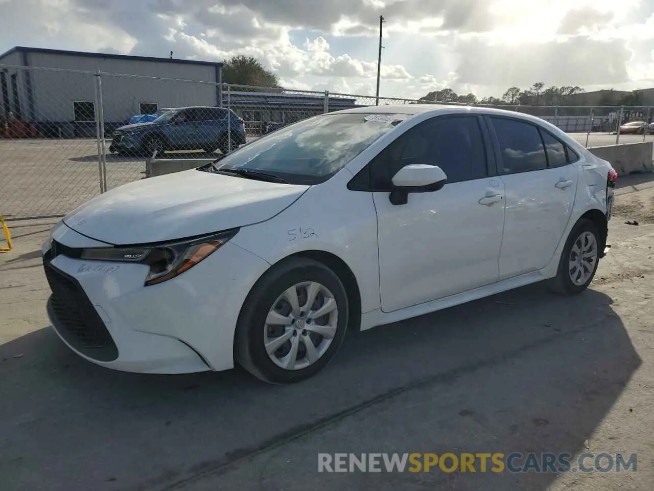1 Photograph of a damaged car JTDEPRAE3LJ107249 TOYOTA COROLLA 2020