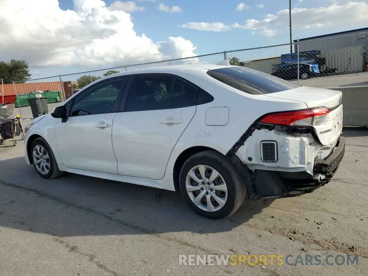 2 Photograph of a damaged car JTDEPRAE3LJ107249 TOYOTA COROLLA 2020