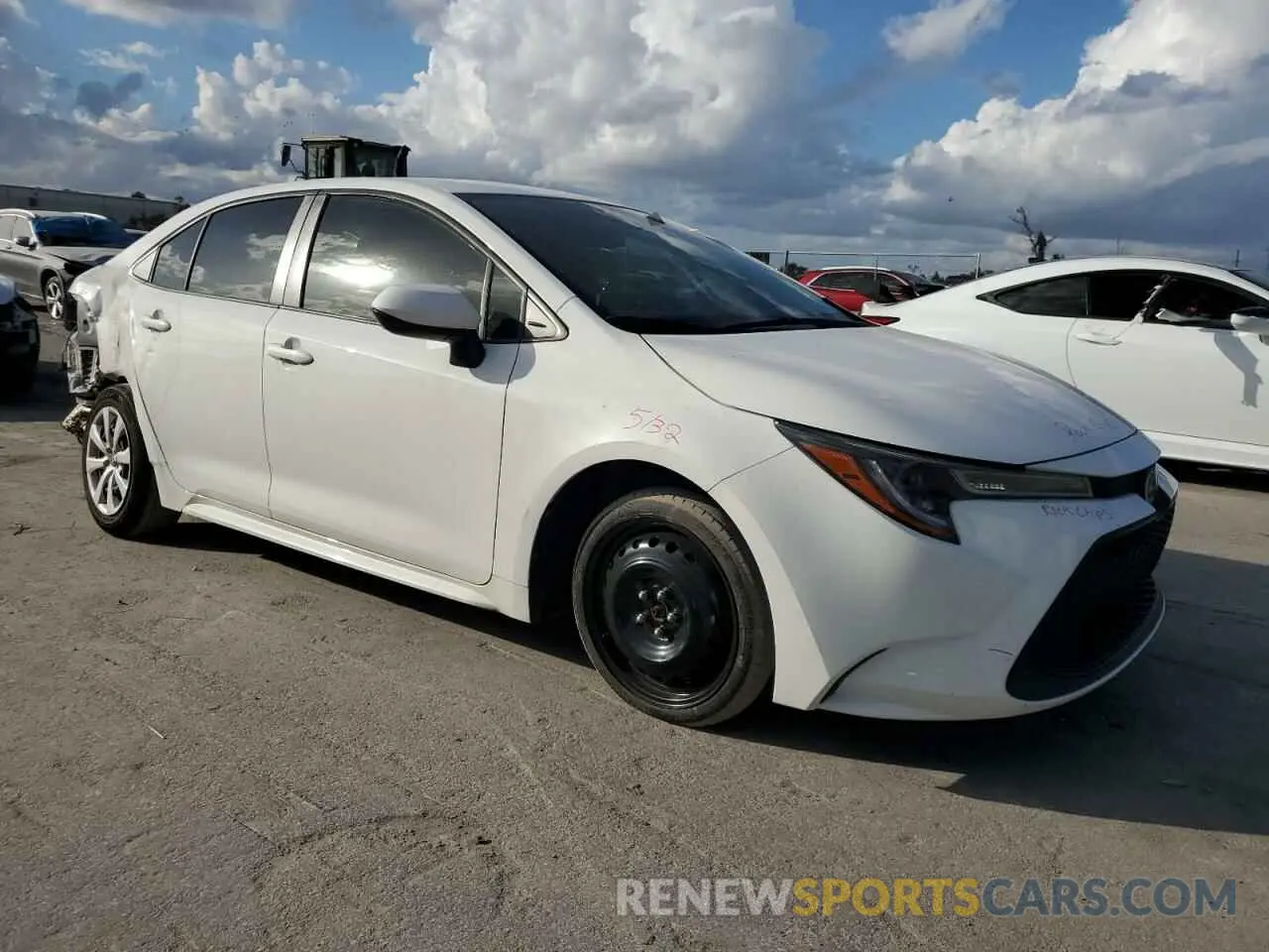4 Photograph of a damaged car JTDEPRAE3LJ107249 TOYOTA COROLLA 2020