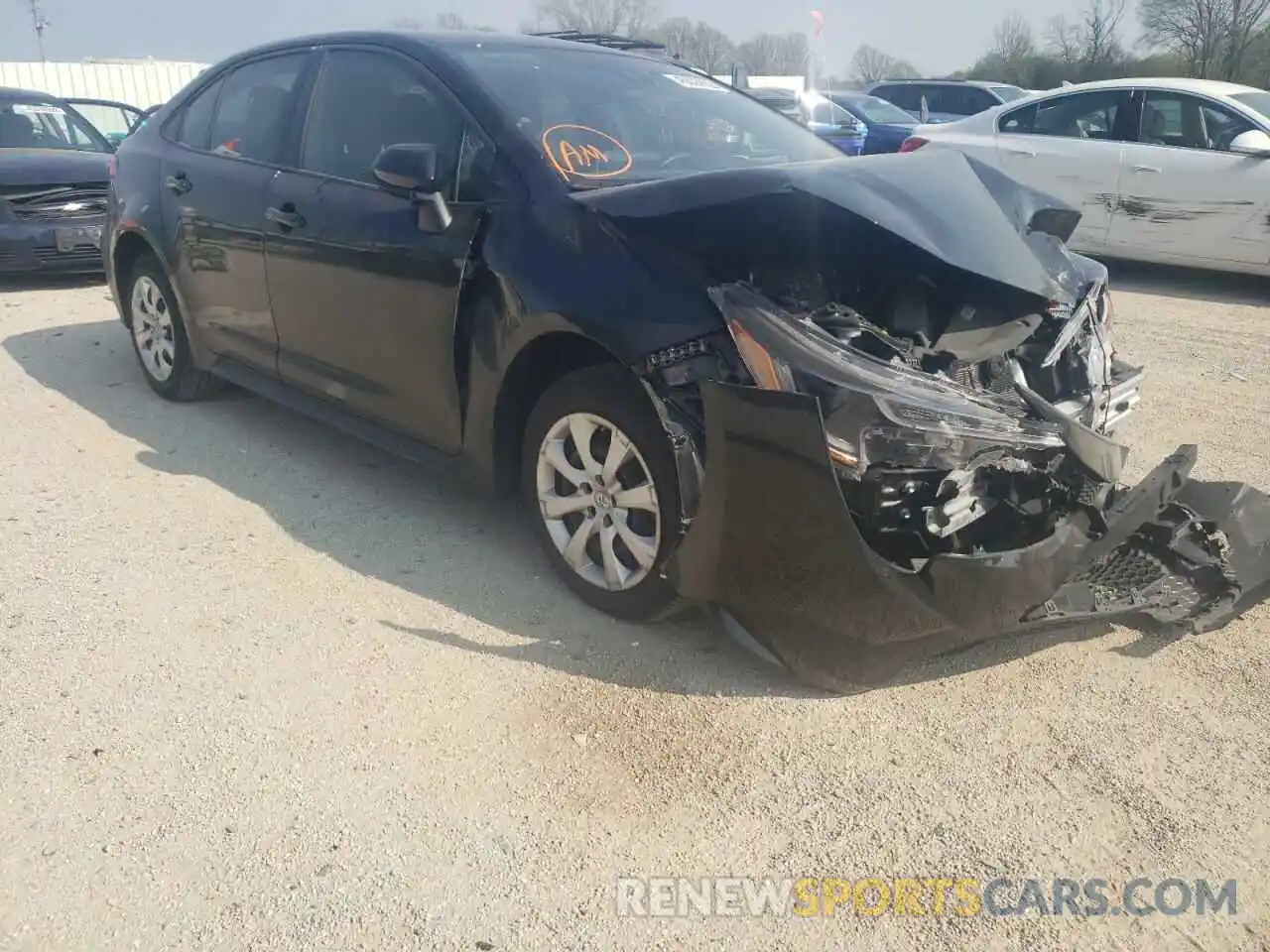 1 Photograph of a damaged car JTDEPRAE3LJ107395 TOYOTA COROLLA 2020