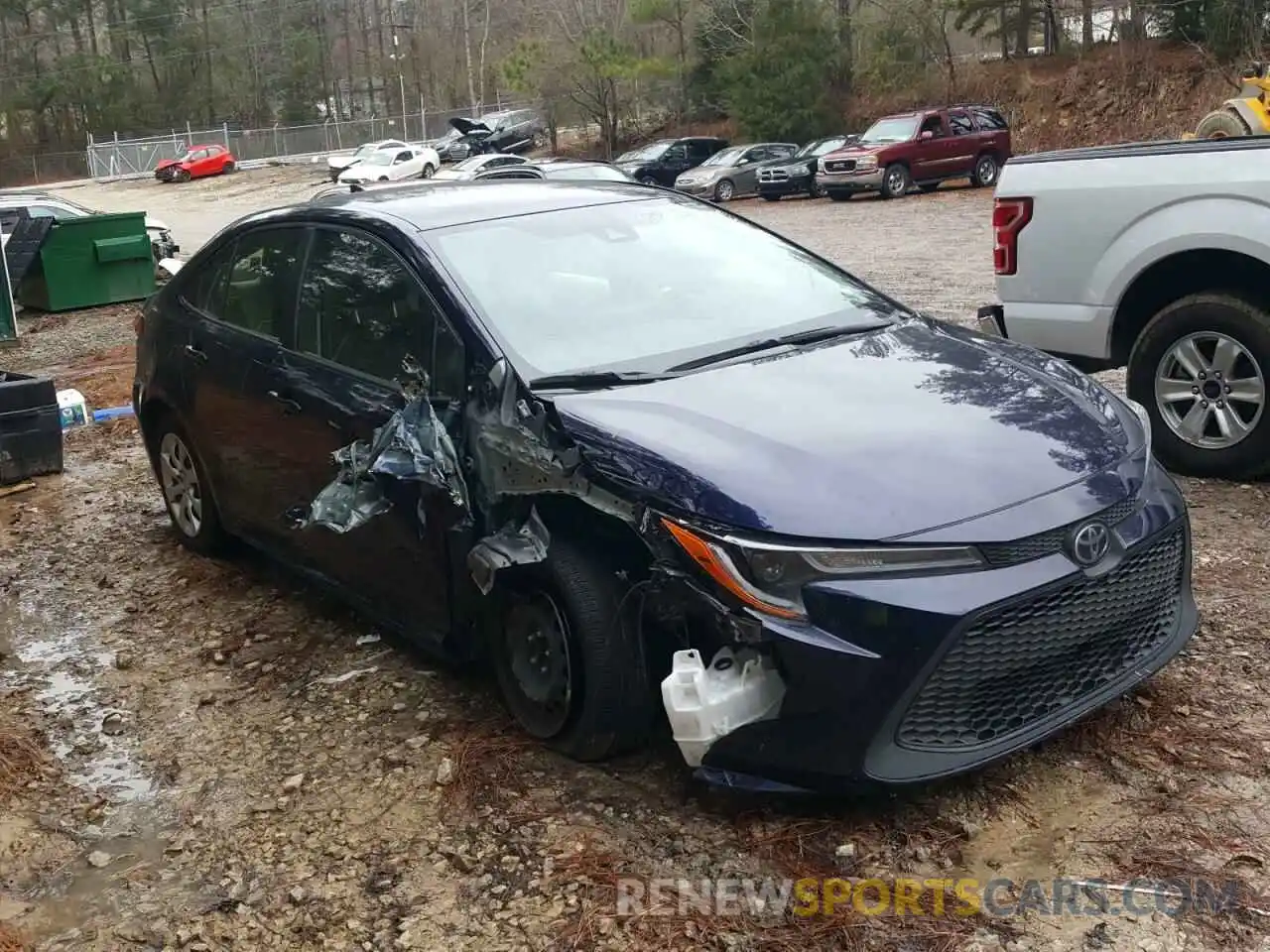 1 Photograph of a damaged car JTDEPRAE3LJ108594 TOYOTA COROLLA 2020