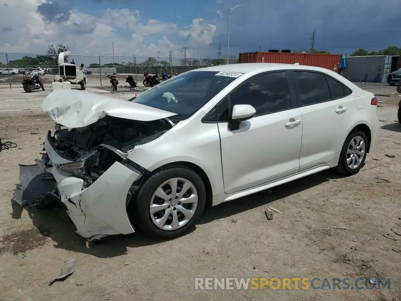 1 Photograph of a damaged car JTDEPRAE3LJ111317 TOYOTA COROLLA 2020