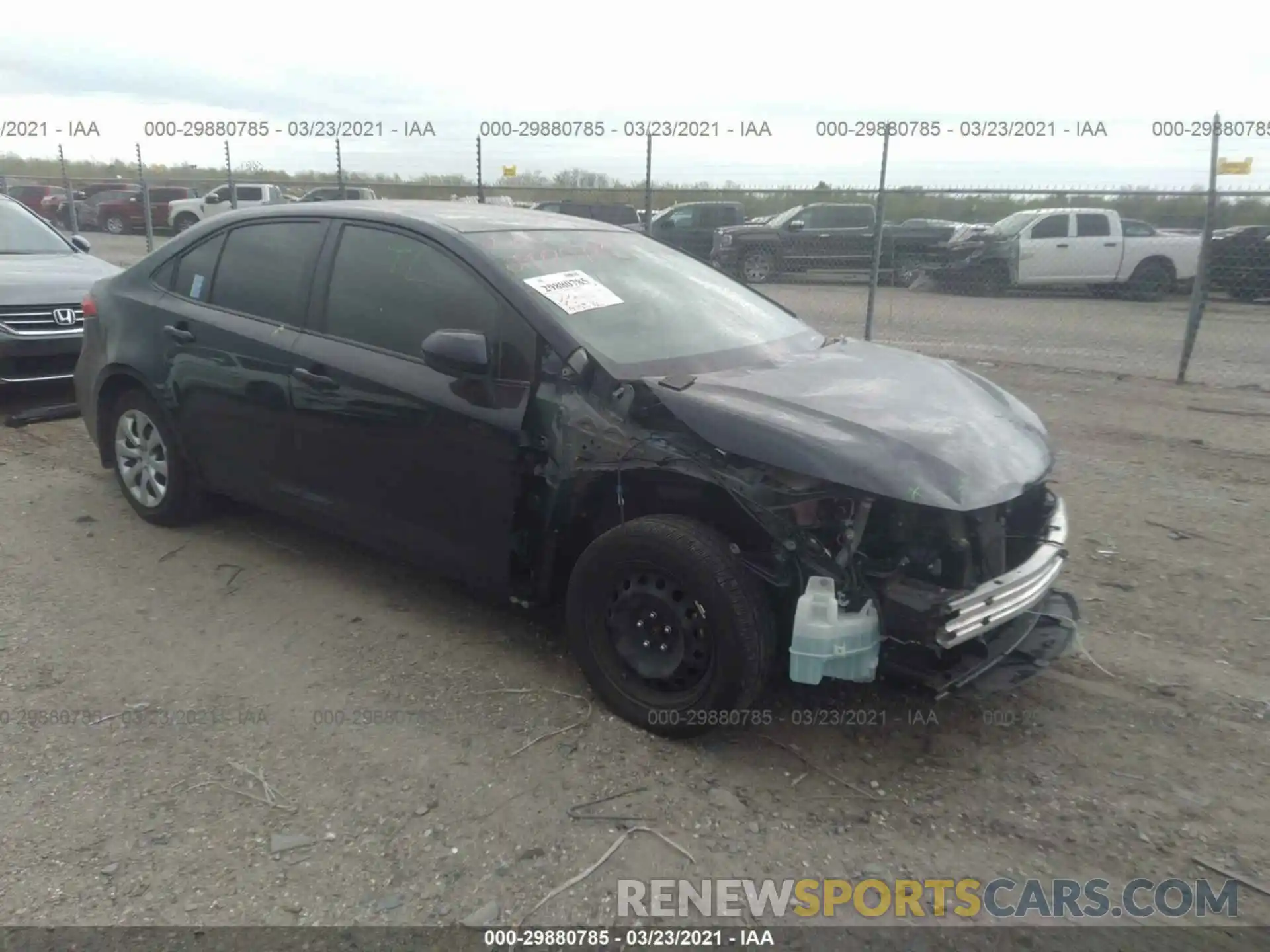 1 Photograph of a damaged car JTDEPRAE3LJ114914 TOYOTA COROLLA 2020