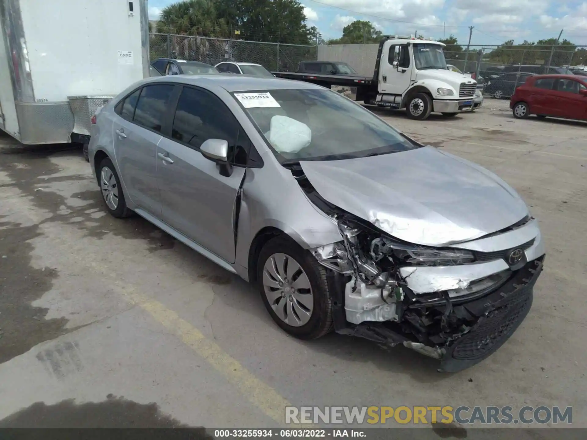 1 Photograph of a damaged car JTDEPRAE4LJ003482 TOYOTA COROLLA 2020