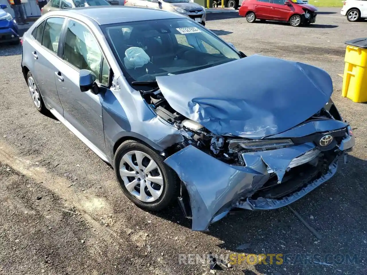 1 Photograph of a damaged car JTDEPRAE4LJ013316 TOYOTA COROLLA 2020